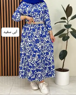 پیراهن بلند طرحدار کد f314