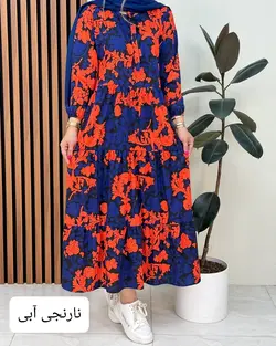 پیراهن بلند طرحدار کد f314