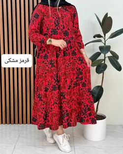 پیراهن بلند طرحدار کد f314