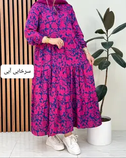 پیراهن بلند طرحدار کد f314