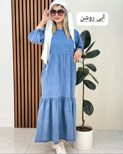پیراهن بلند جین کد f432