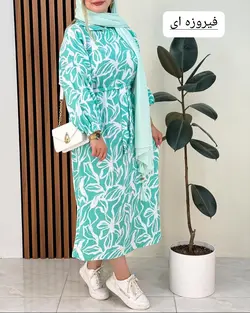 پیراهن بلند طرحدار کد f443