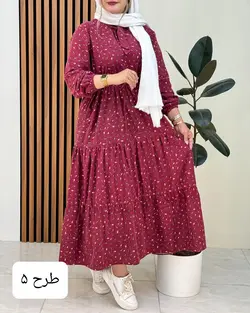 پیراهن بلند گلدار کد f500