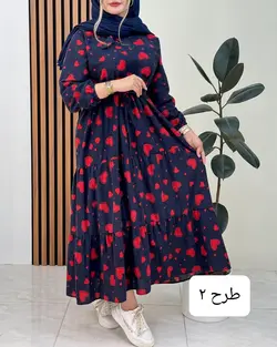 پیراهن بلند گلدار کد f500