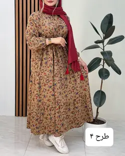 پیراهن بلند گلدار کد f500