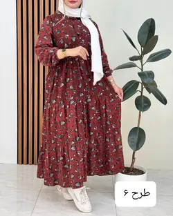 پیراهن بلند گلدار کد f500