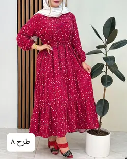 پیراهن بلند گلدار کد f500