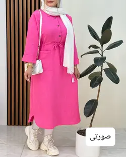 پیراهن مانتویی کمر گت کد f518