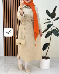 پیراهن مانتویی کمر گت کد f518