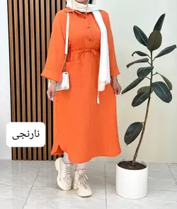 پیراهن مانتویی کمر گت کد f518