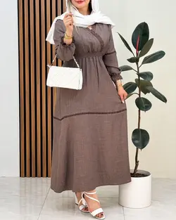 پیراهن یقه گیپور جدید کد f404