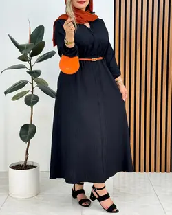 پیراهن کمربند دار کد f636