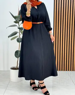 پیراهن کمربند دار کد f636