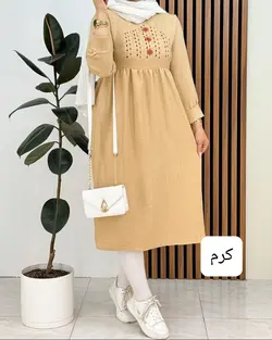 پیراهن جلوگلدوزی جدید کد f683