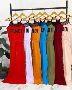 پیراهن بلند فندی c967