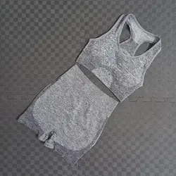 ست سیملس نیم تنه و شرتک باسن چین دار وارداتی - ورزشاپ