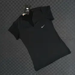 تیشرت ورزشی زنانه یقه دلبری نایک - ورزشاپ