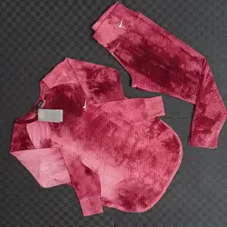 ست ورزشی آبرنگی آستین انگشتی هلالی و لگ نایک - ورزشاپ