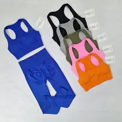 ست اورجینال نیم تنه و لگ سیملس پشت چین دار SY-0109 - ورزشاپ