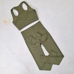 ست اورجینال نیم تنه و لگ سیملس پشت چین دار SY-0109 - ورزشاپ