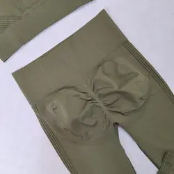 ست اورجینال نیم تنه و لگ سیملس پشت چین دار SY-0109 - ورزشاپ