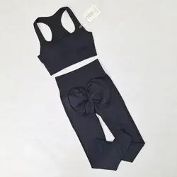 ست اورجینال نیم تنه و لگ سیملس پشت چین دار SY-0109 - ورزشاپ