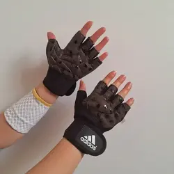 دستکش بدنسازی آدیداس کف چرم DS-456 - ورزشاپ