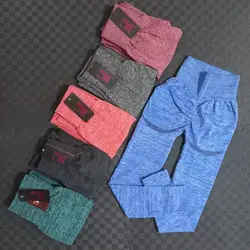 لگ ورزشی باسن چین دار وارداتی - کمر گن و کشش بالا - ورزشاپ