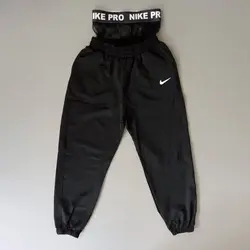 ست کراپ آستین دار جلو هلالی و شلوار بالا تور نایک - ورزشاپ