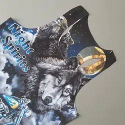 رکابی ورزشی مردانه طرح گرگ - طراحی جذاب بعدی - ورزشاپ