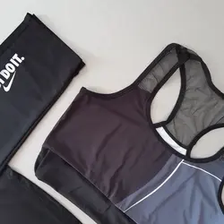ست نیم تنه و لگ ورزشی زنانه JUST DO IT - جنس فلامنت - ورزشاپ