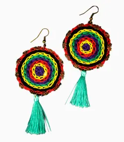 گوشواره گلدوزی کد KH-06034