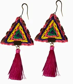 گوشواره گلدوزی کد KH-06035