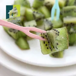 چنگال سرو دو شاخ پلاستیکی 100 عددی