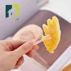 چنگال سرو دو شاخ پلاستیکی 100 عددی