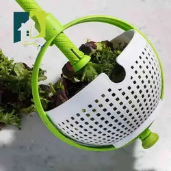 سبد خشک کن سبزی چرخشی دسته تاشو