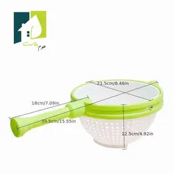 سبد خشک کن سبزی چرخشی دسته تاشو