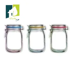 کیسه حبوبات زیپ کیپ دار طرح بطری