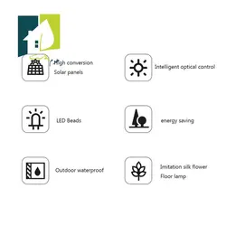 چراغ آبشاری باغچه خورشیدی