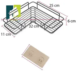 استند نظم دهنده فلزی گوشه حمام