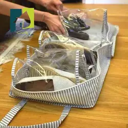 کیف حمل کفش راه راه