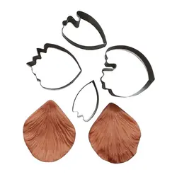 ست کاتر و وینر سیلیکونی فوندانت مدل گل پیونی مجموعه 6 عددی