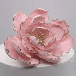 ست کاتر و وینر سیلیکونی فوندانت مدل گل پیونی مجموعه 6 عددی