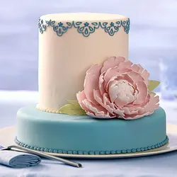 ست کاتر و وینر سیلیکونی فوندانت مدل گل پیونی مجموعه 6 عددی