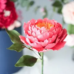 ست کاتر و وینر سیلیکونی فوندانت مدل گل پیونی مجموعه 6 عددی