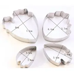 ست کاتر و وینر سیلیکونی فوندانت مدل گل پیونی مجموعه 6 عددی