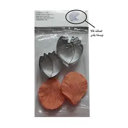 ست کاتر و وینر سیلیکونی فوندانت مدل گل پیونی مجموعه 6 عددی