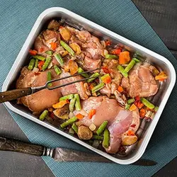 قالب و دیس کیک موج مدل مستطیل گالوانیزه لبه بلند سایز 40×60