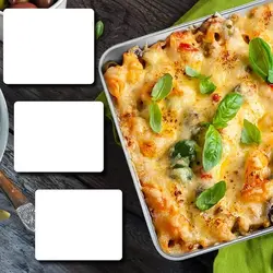 قالب و دیس کیک موج مدل مستطیل گالوانیزه لبه بلند سایز 40×60