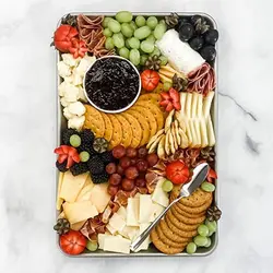 قالب و دیس کیک موج مدل مستطیل آهن لبه بلند سایز 40×60